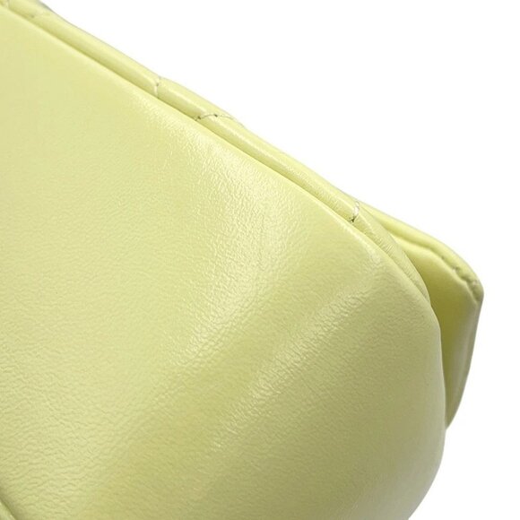 CHANEL Top handle Matelasse Shoulder Size Mini Shiny Calf Leather Yellow AS4543 - Picture 5 of 14